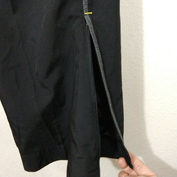 Puma Women's Drawstring Open Hems Ankle Zip Track Pants Black Size XL (33") - Picture 3 of 9